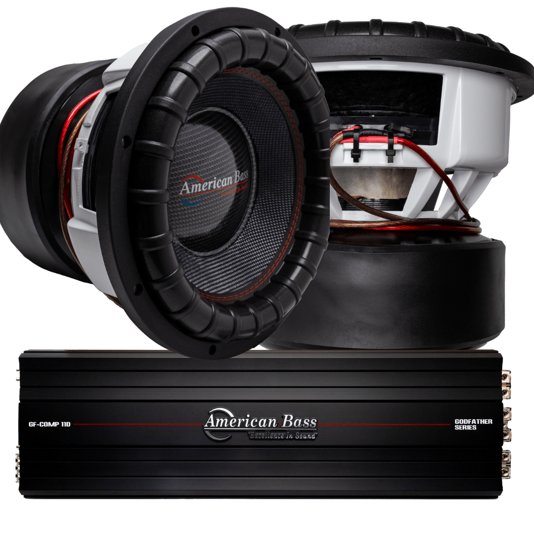 Power Pack: 2 VFL Comp Signature 12 Subwoofers + Godfather Comp 11D Amplifier - American Bass Audio