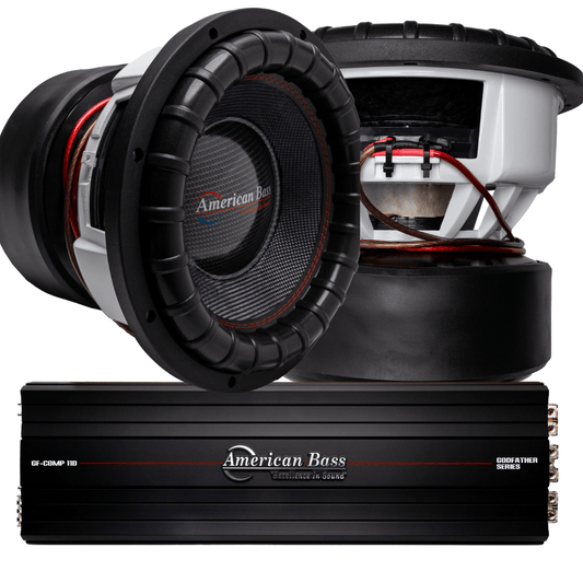Power Pack: 2 VFL Comp Signature 12 Subwoofers + Godfather Comp 11D Amplifier - American Bass Audio