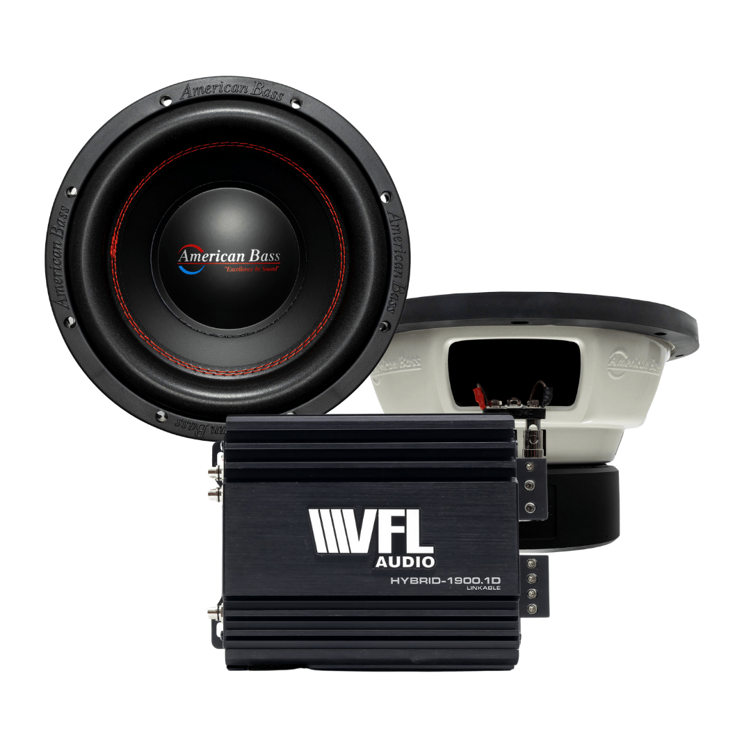 Power Pack: 2 XO 1044 Subwoofers + VFL Hybrid 1900.1 Amplifier - American Bass Audio