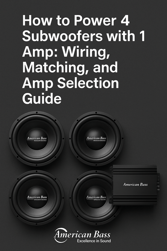 How to Power 4 Subwoofers with 1 Amp: Wiring, Matching, and Amp Selection Guide - American Bass Audio