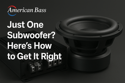 Powering a Single Subwoofer with the Right Amp - American Bass Audio