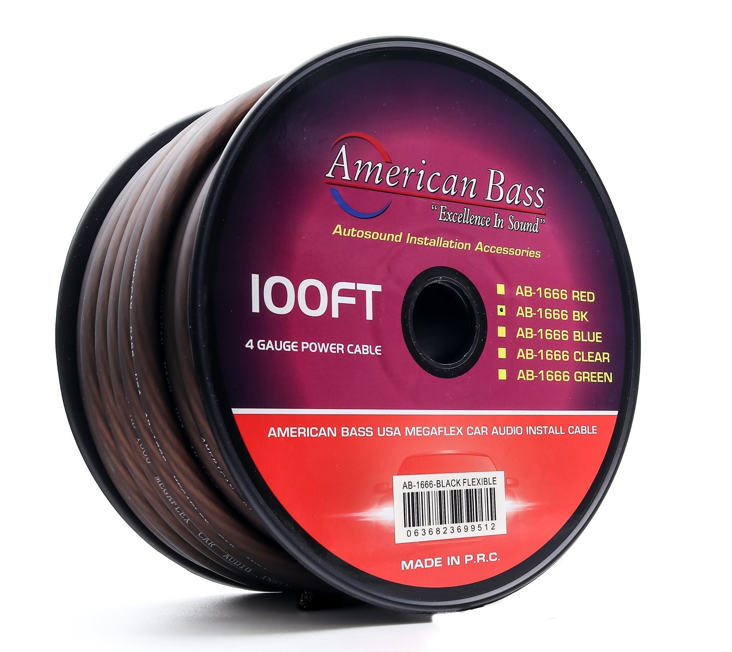 4 Gauge Mega Flex Power Cable 100ft Roll - American Bass Audio