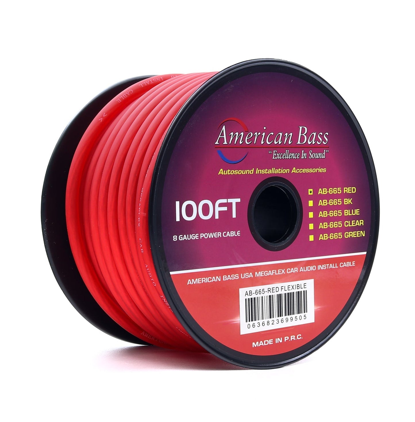 8 Gauge Mega Flex Power Cable 100ft Roll - American Bass Audio