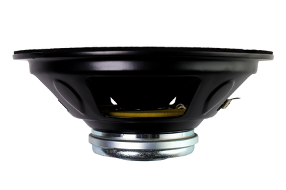 The American Bass NEO 8" Midrange Speaker, a black and silver round driver with a neodymium magnet, is shown in side view against a plain white background. Power handling: 400 Watts.