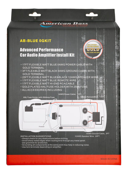 American Bass 0 Gauge Amplifier Kit - American Bass Audio