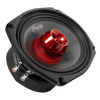 American Bass Audio Biker Series 6x9 Midrange Speaker (400W) front view — carbon fiber cone with red center dome, designed for motorcycle 6x9 enclosures and bag lids.
