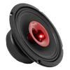 The American Bass Falcon Series 8" Midrange Speaker (300 Watts) for car audio features a black and red design with a textured rim, metallic red center cone, and standout branding, set against a plain white background.