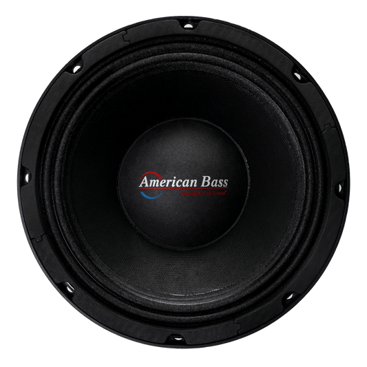 A close-up of the American Bass Godfather Pro Cast 10" Midbass Speaker (400 Watts) displays "Excellence in Sound" at the center, highlighting premium car audio quality against a plain white background.