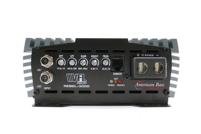 Ground Pound Bundle — 2x DX 12" Subwoofer + VFL Rebel REBEL-3000.1 Amplifier - American Bass Audio