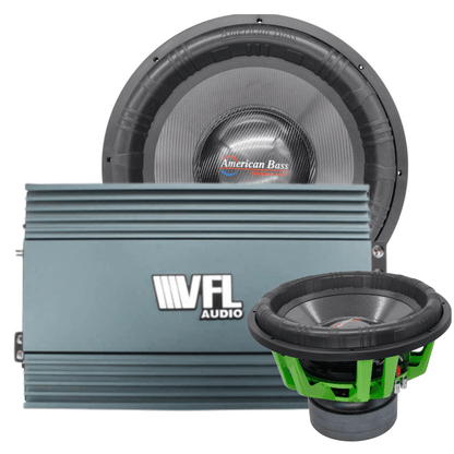 Monster Bass Bundle — 2x Godzilla 18" Subwoofer + VFL Rebel REBEL-8000.1 Amplifier - American Bass Audio