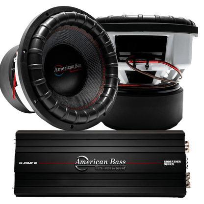 Power Pack: 2 Godfather 12 Subwoofers + Godfather Comp 7D Amplifier - American Bass Audio