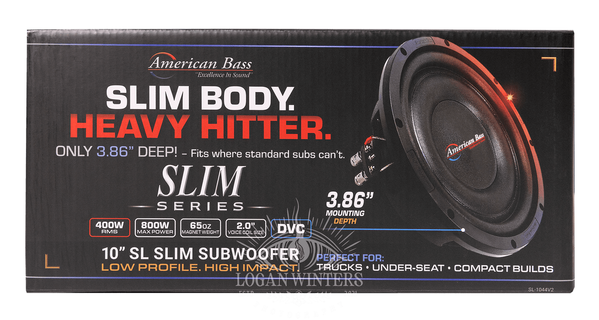 SL 10″ Car Subwoofer | 300 Watts RMS | Single Voice Coil 4 Ohm (Shallow Mount) - American Bass Audio