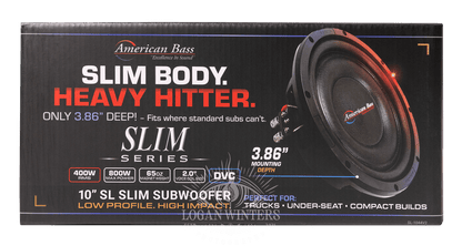 SL 10″ Car Subwoofer | 300 Watts RMS | Single Voice Coil 4 Ohm (Shallow Mount) - American Bass Audio