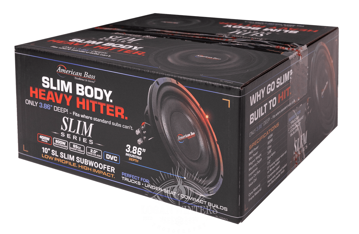 SL 10″ Car Subwoofer | 300 Watts RMS | Single Voice Coil 4 Ohm (Shallow Mount) - American Bass Audio