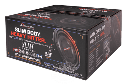 SL 10″ Car Subwoofer | 300 Watts RMS | Single Voice Coil 4 Ohm (Shallow Mount) - American Bass Audio