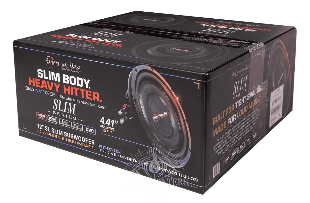 SL 12″ Car Subwoofer | 300 Watts RMS | Single Voice Coil 4 Ohm (Shallow Mount) - American Bass Audio