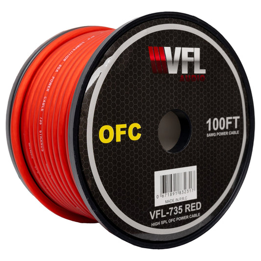 VFL 8 Gauge OFC Wire 100ft Roll - American Bass Audio